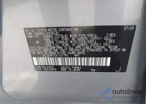 2010 Scion Xb Release Series 7.0 z USA, uszkodzony, nr VIN JTLZE4FE5A1101795